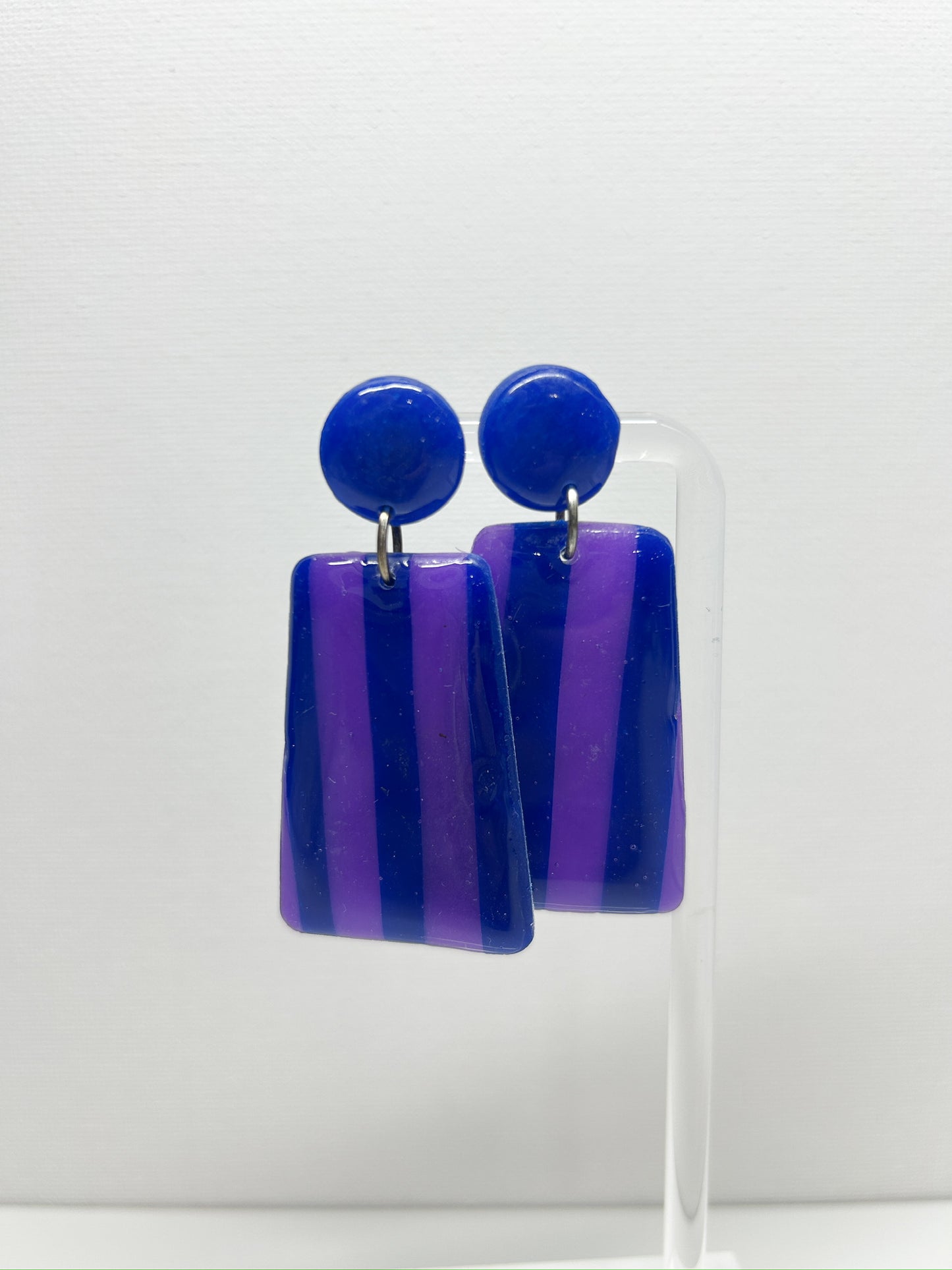 Mystic Stripes Rectangle Dangles Earrings