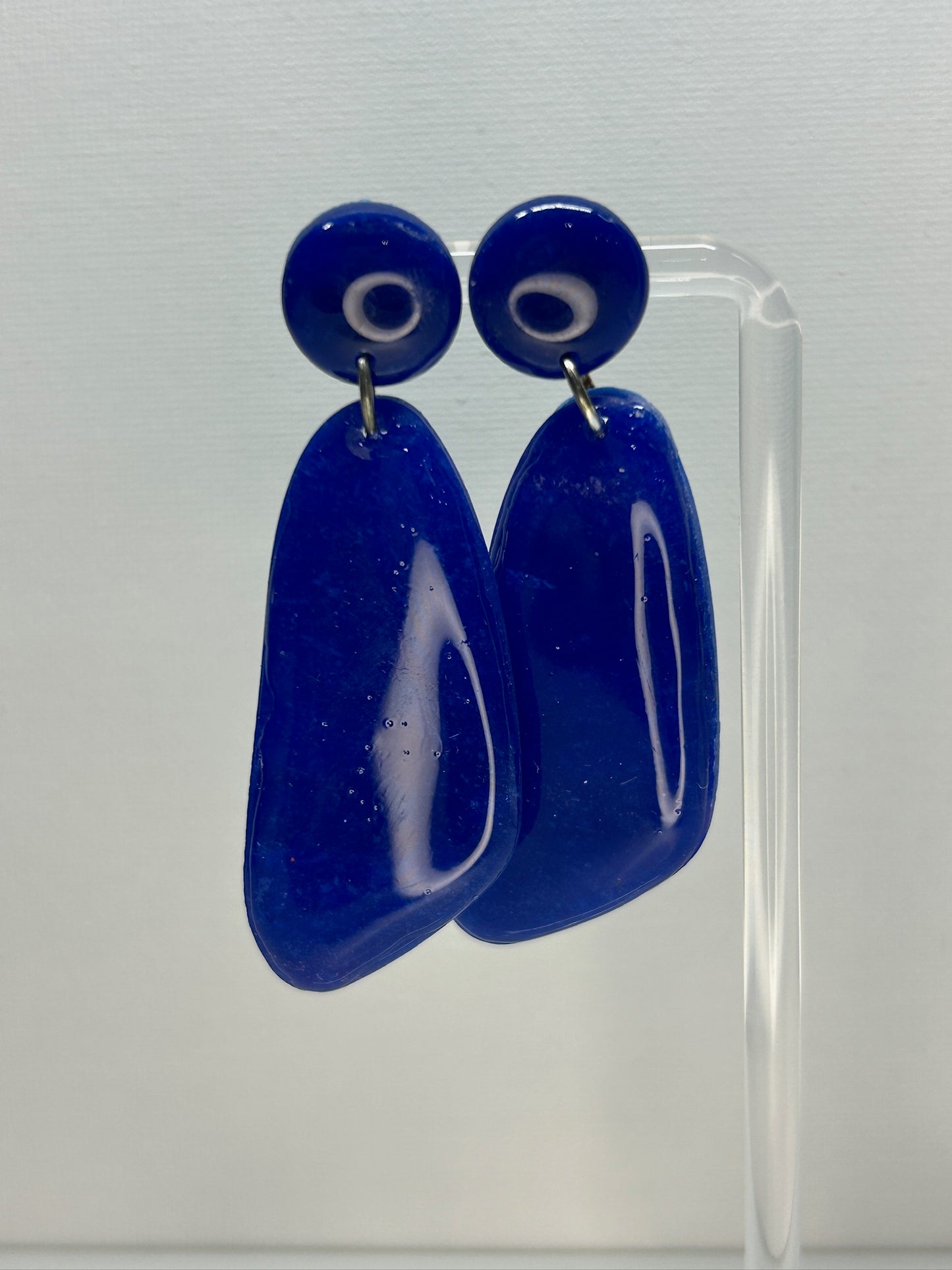 Mystic Blue Statement Dangles Earrings