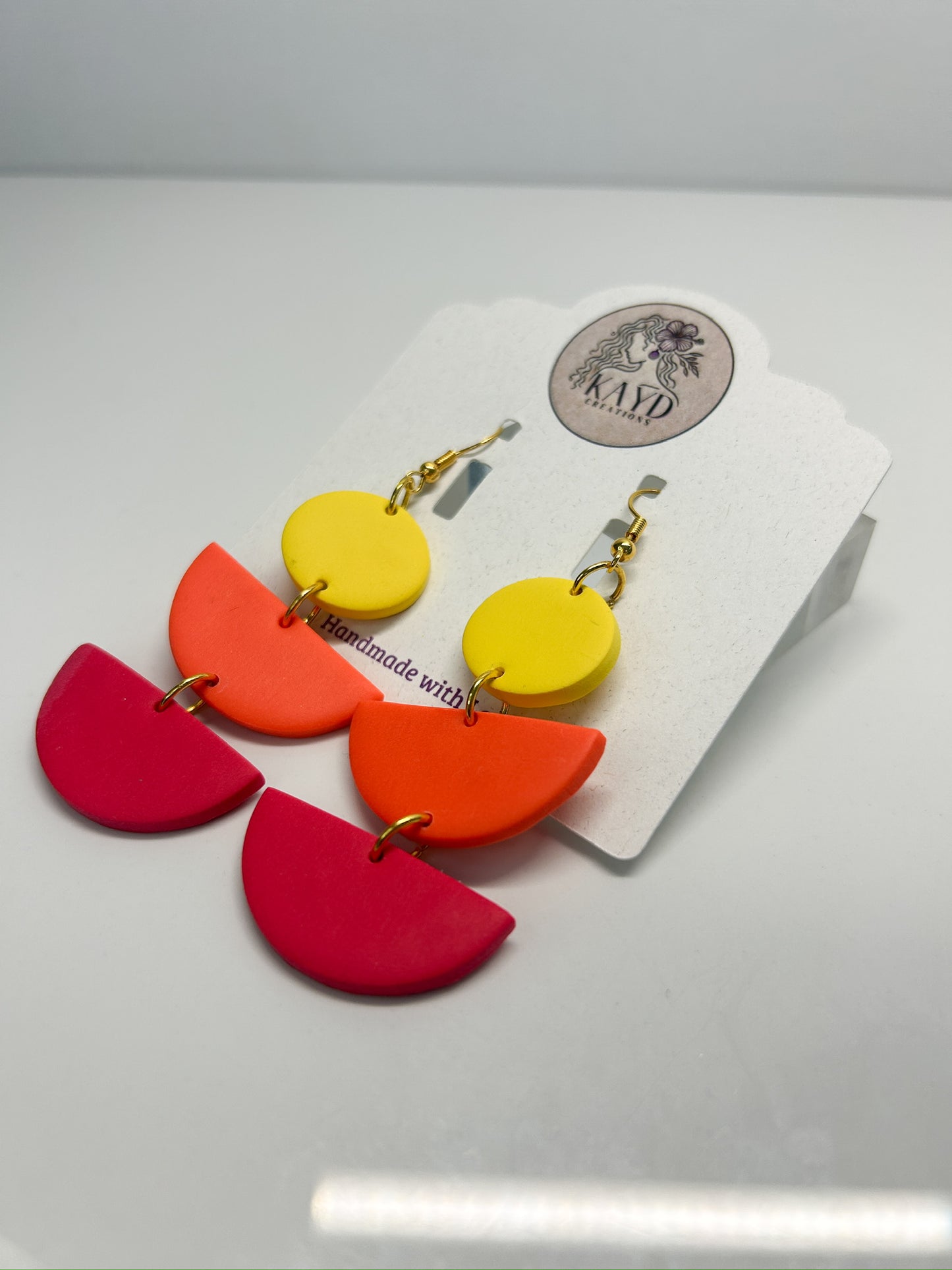 Radiant Heat Half moon Dangles Earrings