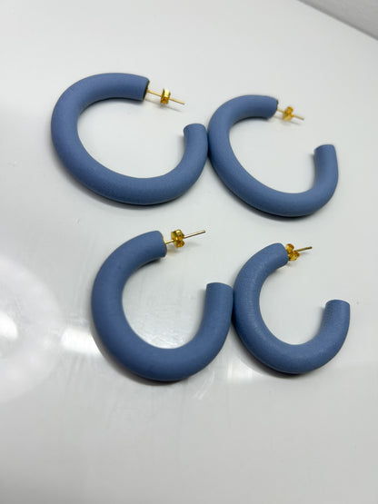 Blue Stone Hoops Collection