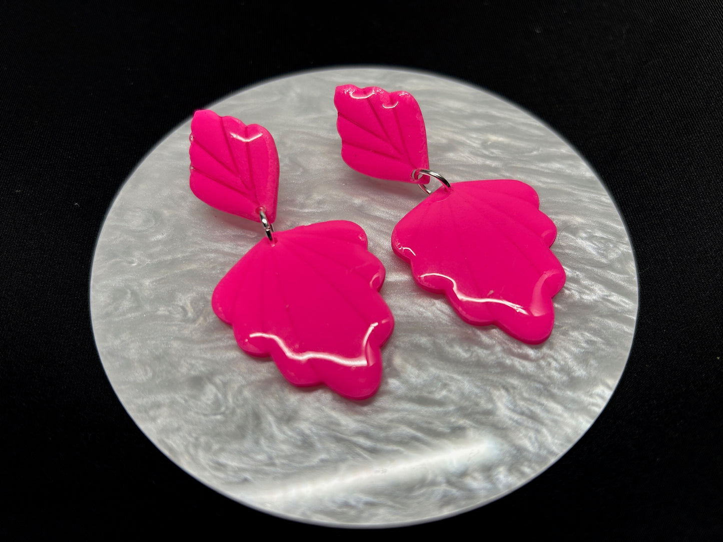 Neon Edge All pink Dangles Earrings