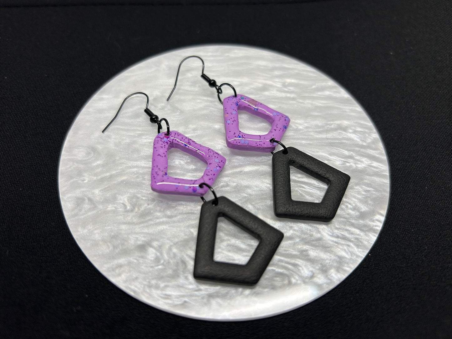 Neon Edge Drop Dangles Earrings