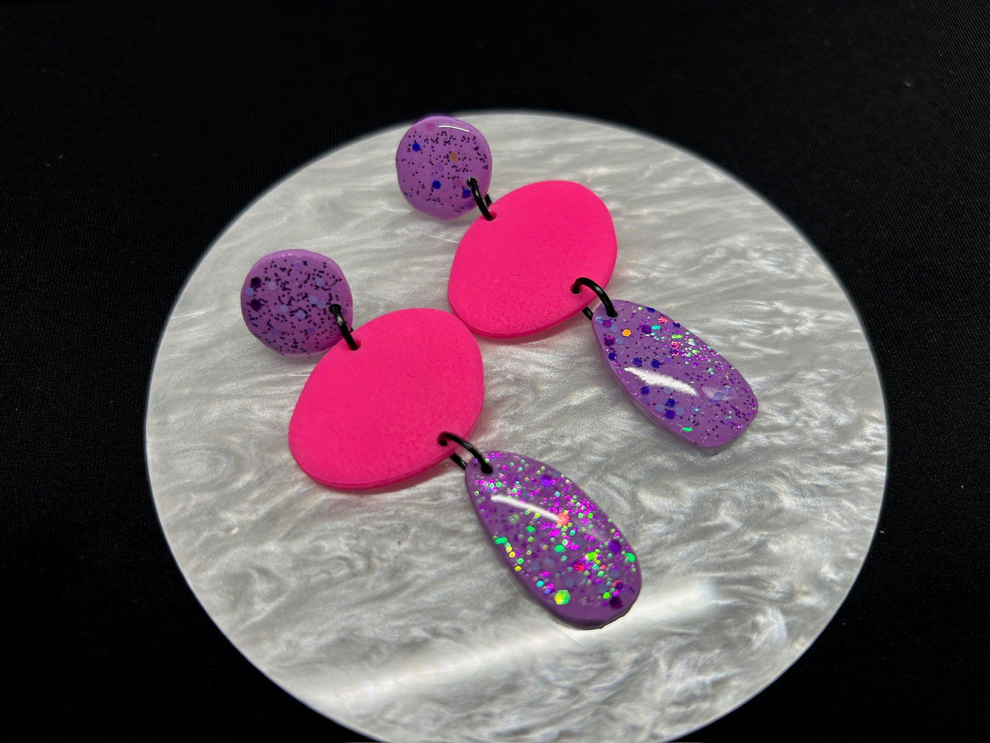 Neon Edge Organic Dangles Earrings