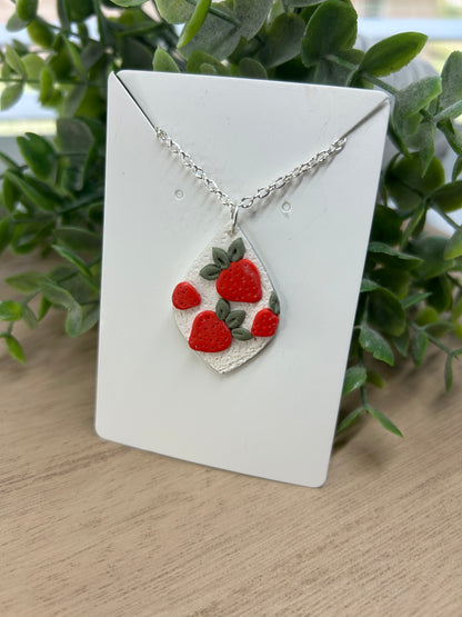 Fruit Finds- Strawberries Necklace
