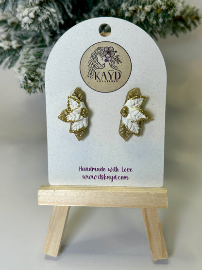 All things Merry Half Poinsettia studs #2