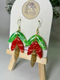 Holiday Gemstones Leaf Dangle #4