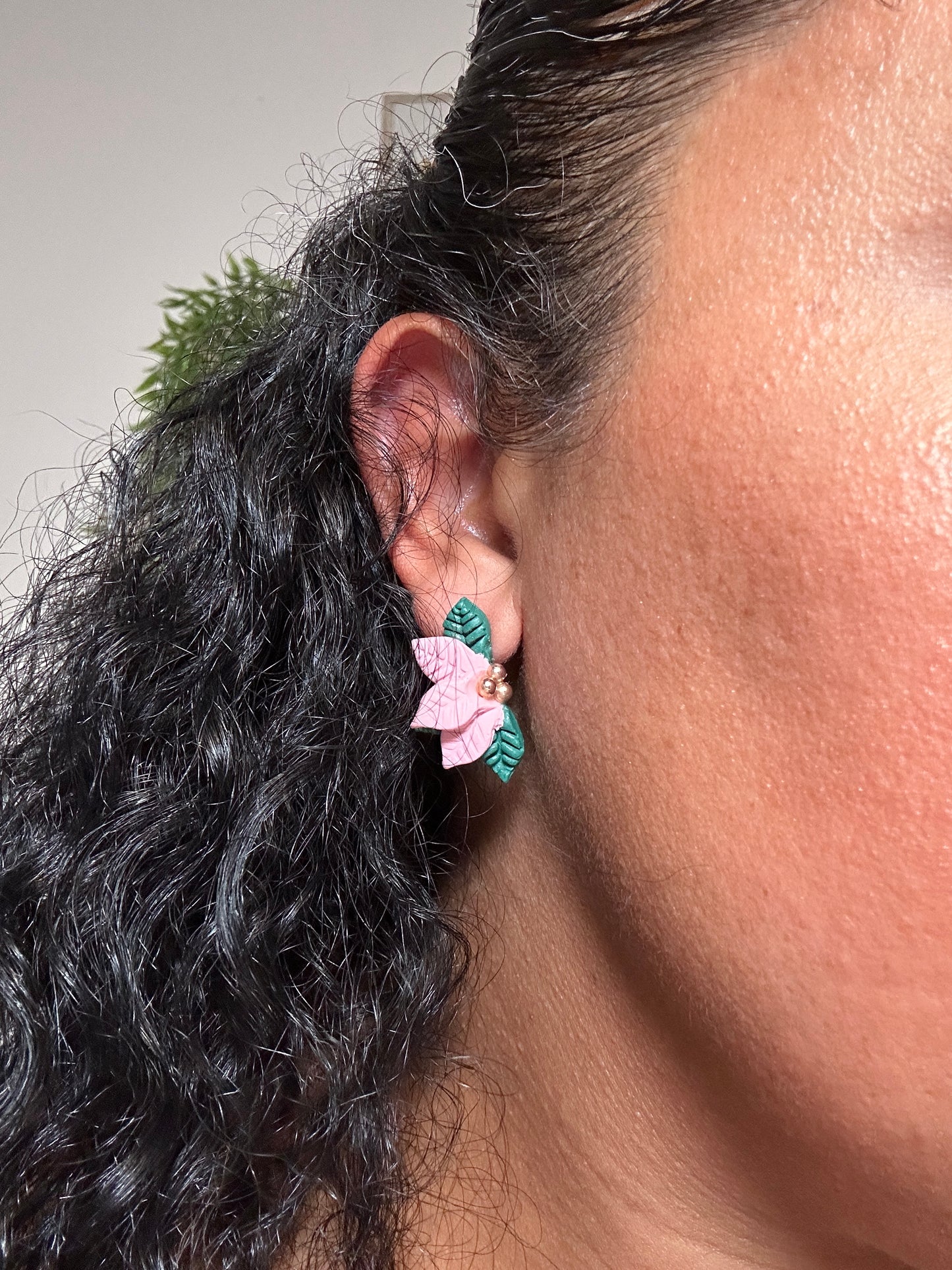 All things Merry Half Poinsettia studs #2