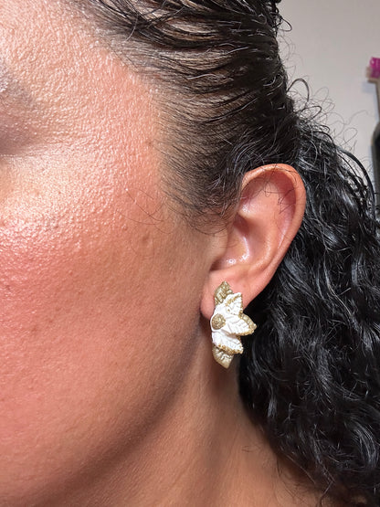 All things Merry Half Poinsettia studs #2