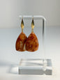 Jasper Orange Basic Dangles Earrings