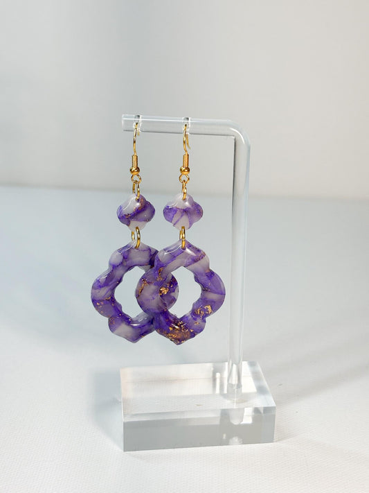 Amethyst Glow Dangles Earrings