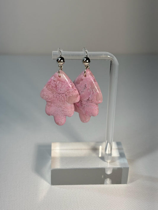 Pink Quartz Basic Dangles Earrings