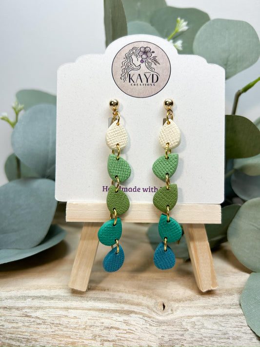 Color Chic Mini Leaf Dangles Earrings