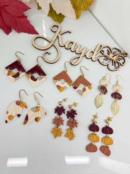 Fall Feels Collection Mini Pumpkin Leaf