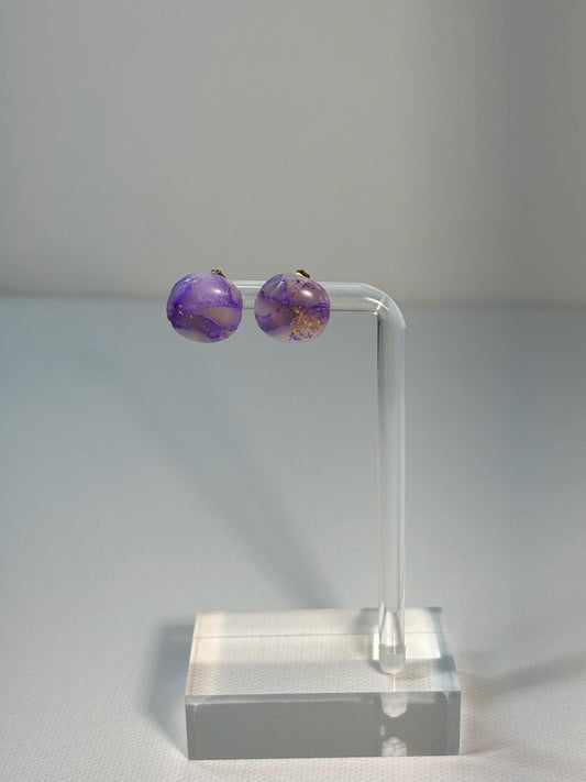 Amethyst Glow Stud Earrings