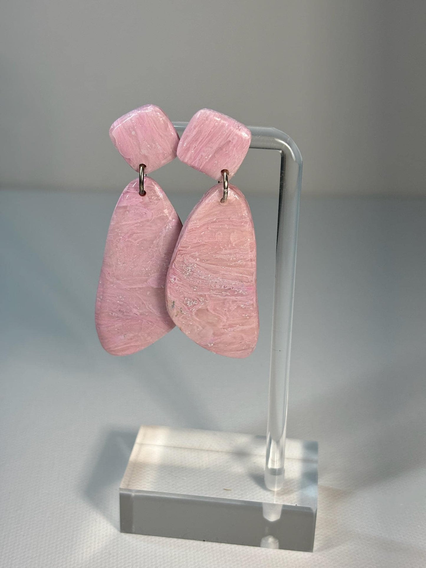 Pink Quartz Dangle Earrings