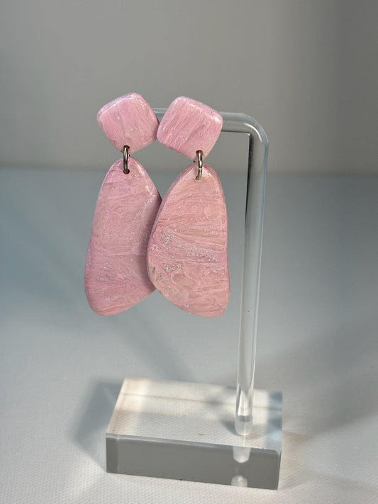 Pink Quartz Dangle Earrings