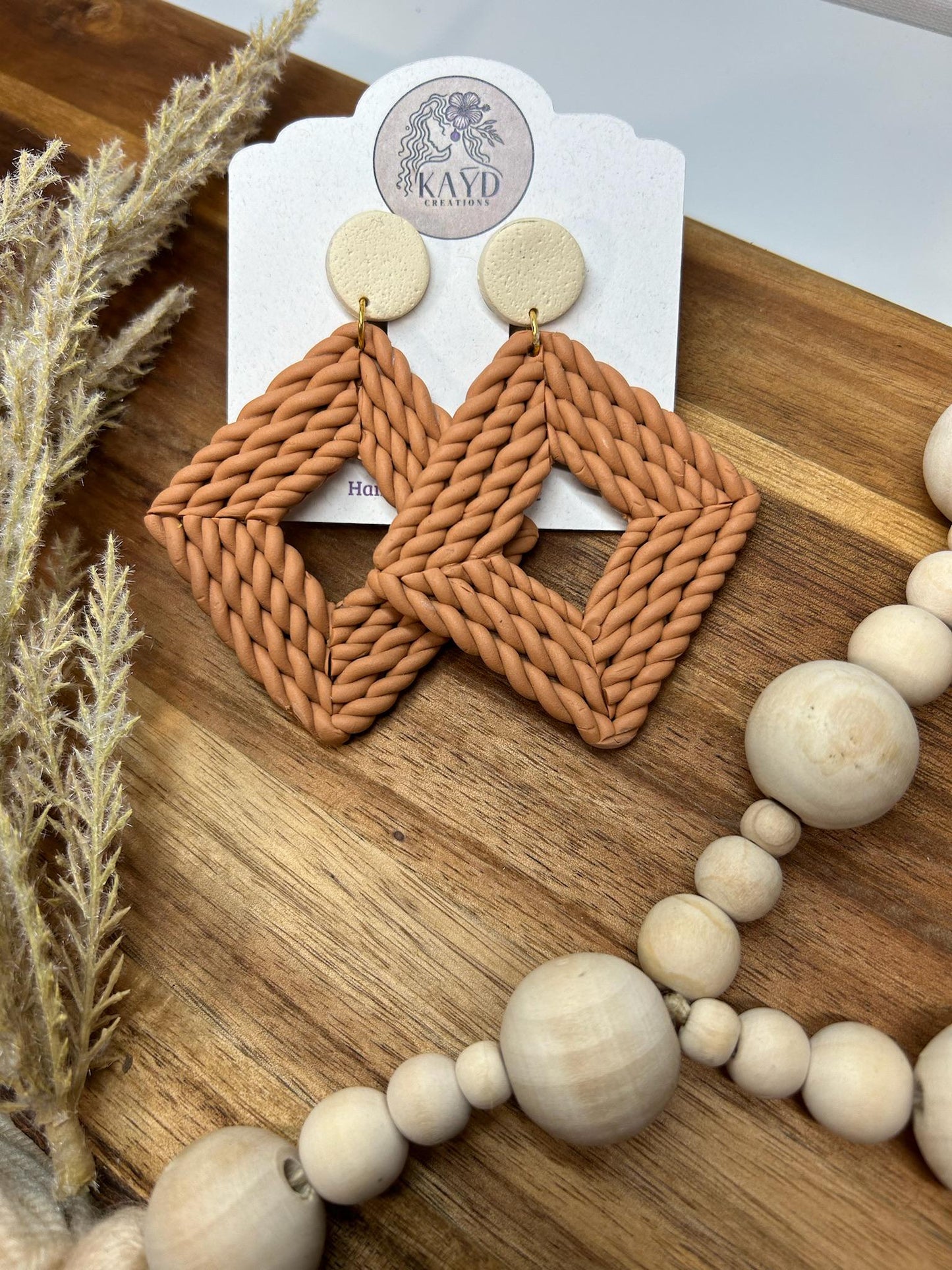 Warm Elegance Woven Dangles Earrings