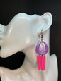 Neon Edge Statement Dangles Earrings