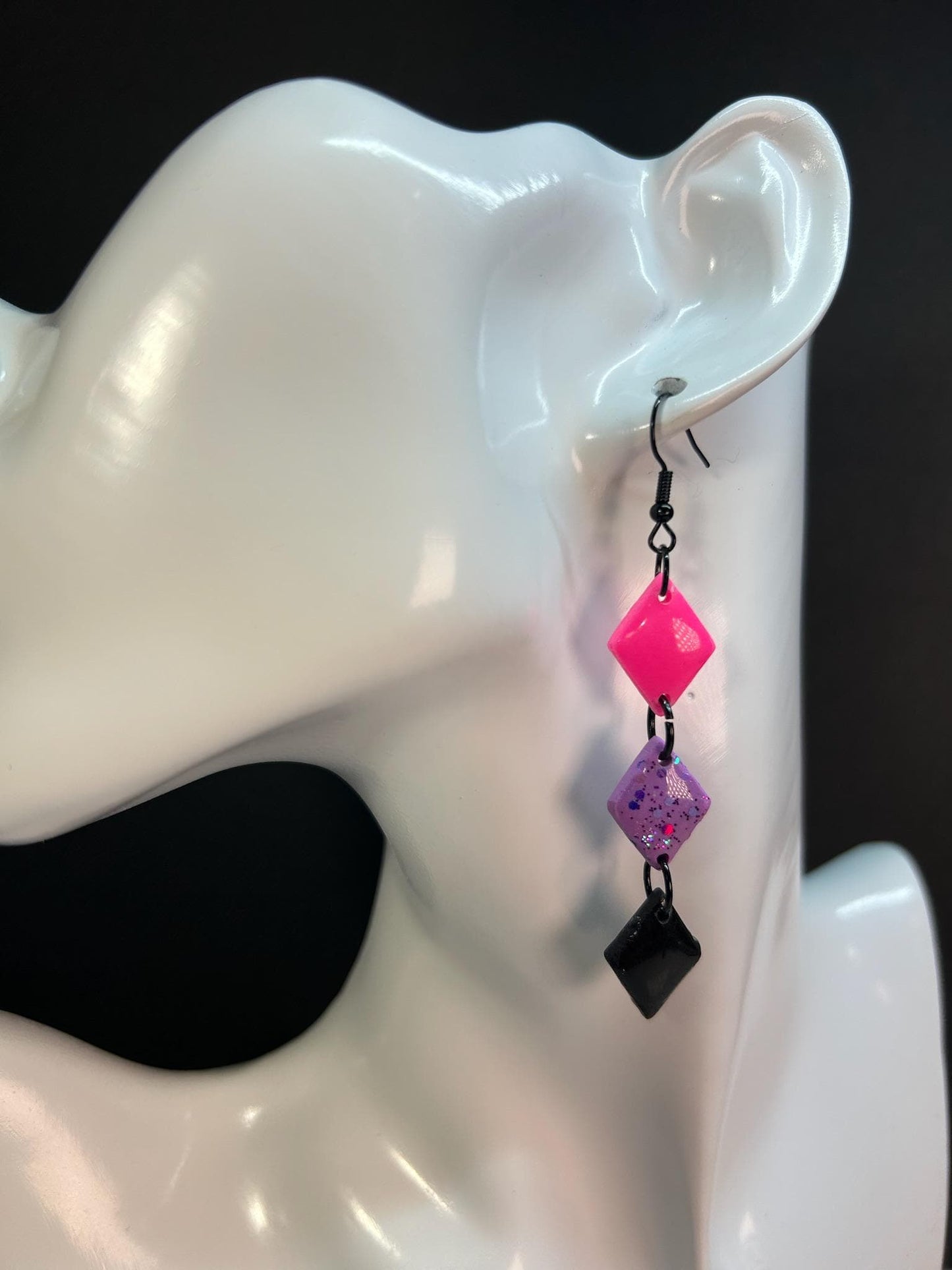 Neon Edge Diamond Dangles Earrings