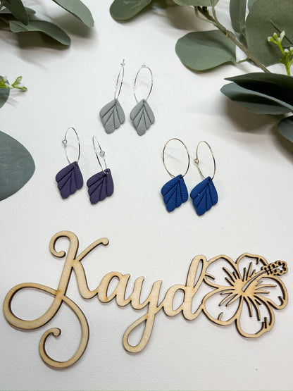 Color Chic Leaf Hoop Earrings