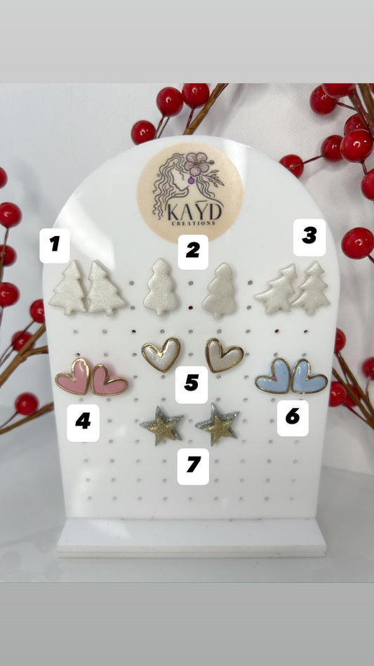 Christmas Classic Pastel Studs Collection